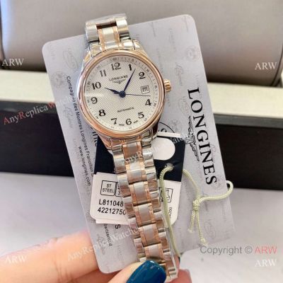 New Copy Longines Master Women 2-Tone Rose Gold Arabic Dial